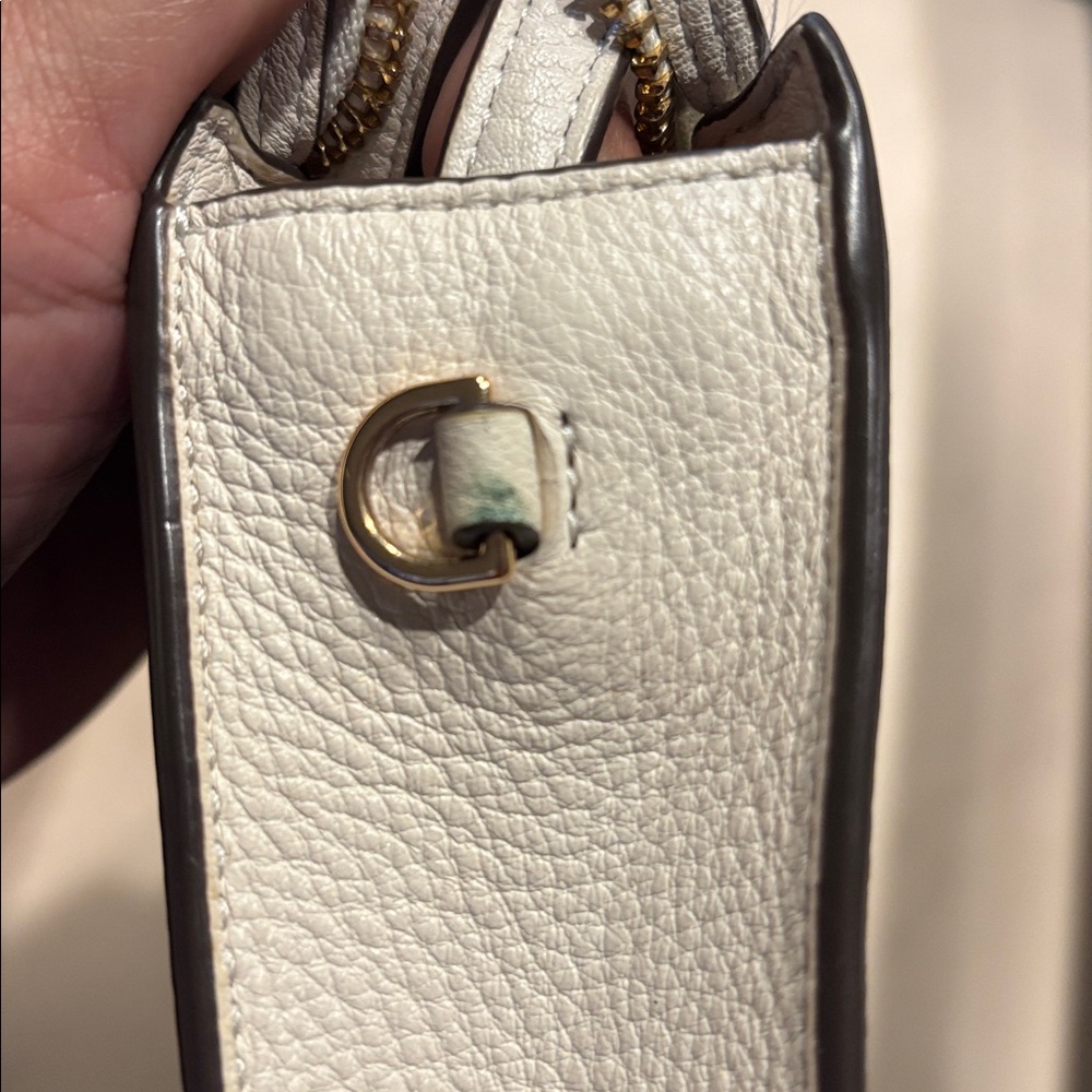 Tory Burch Ivory Crossbody Bag with Gold Accents - Picture 6 of 6